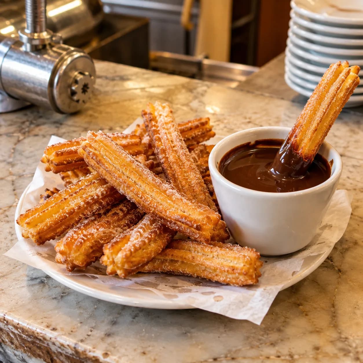 Churros con chocolate