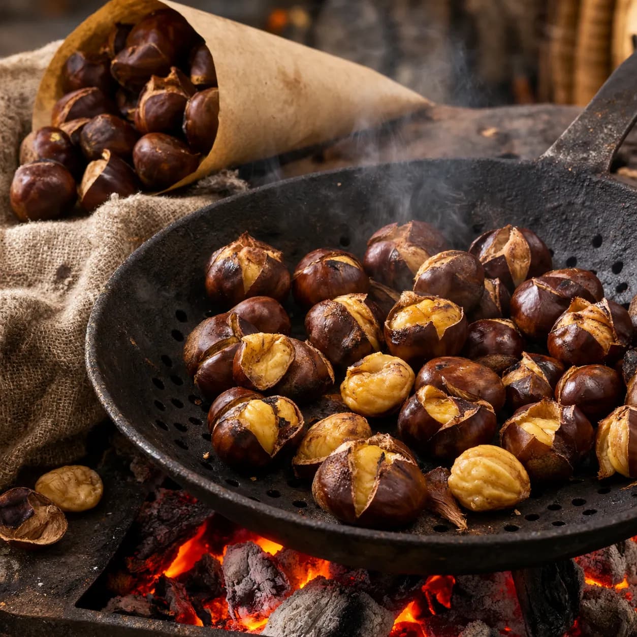 Castañas asadas
