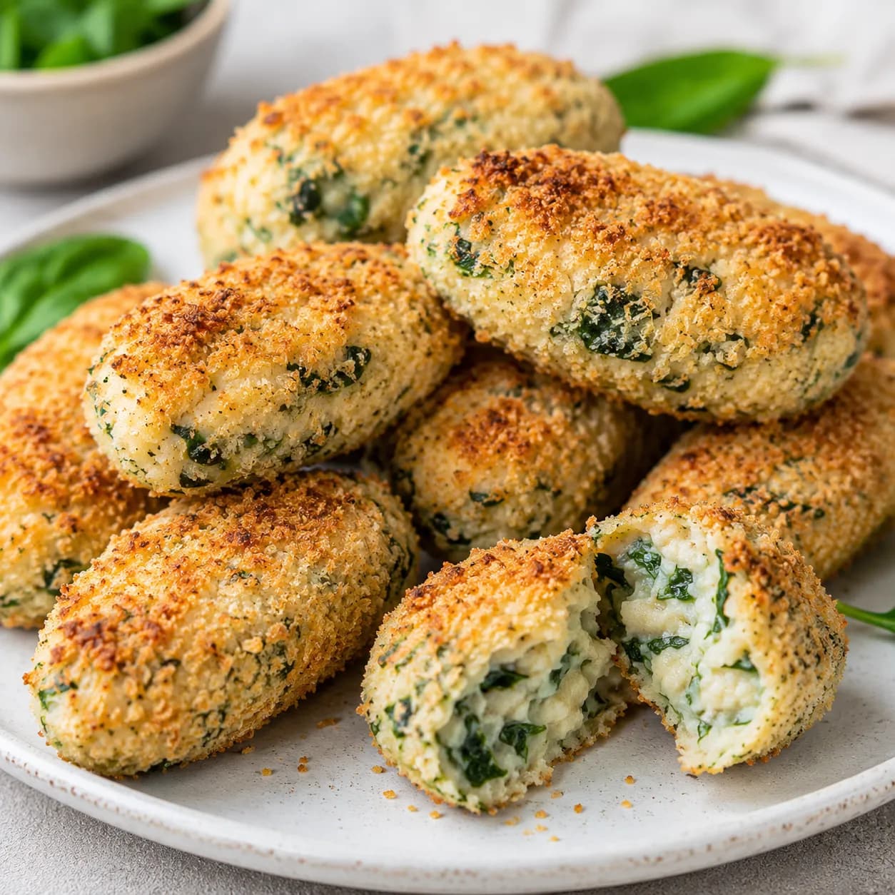 Croquetas de pescado y espinacas sin fritura