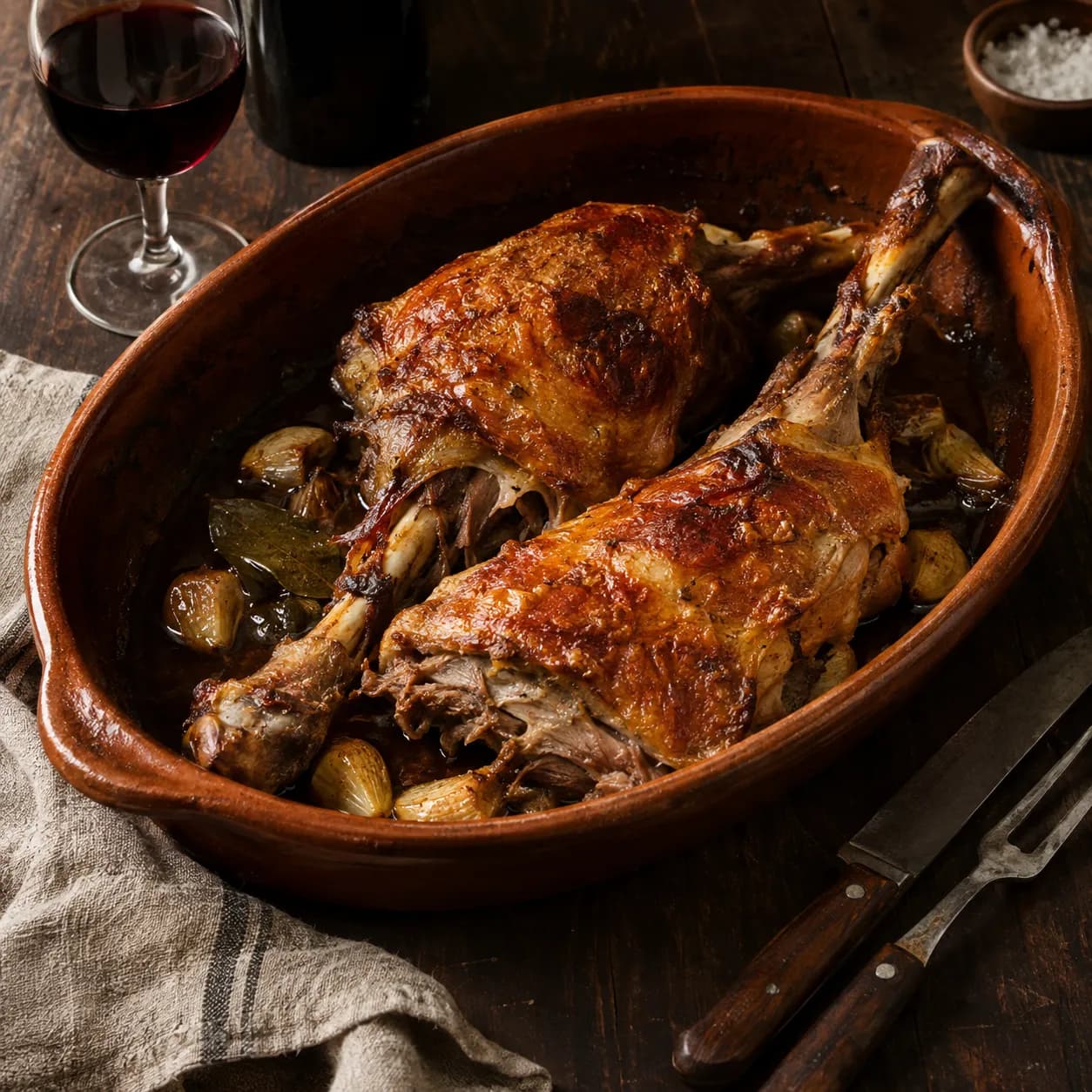 Cordero asado