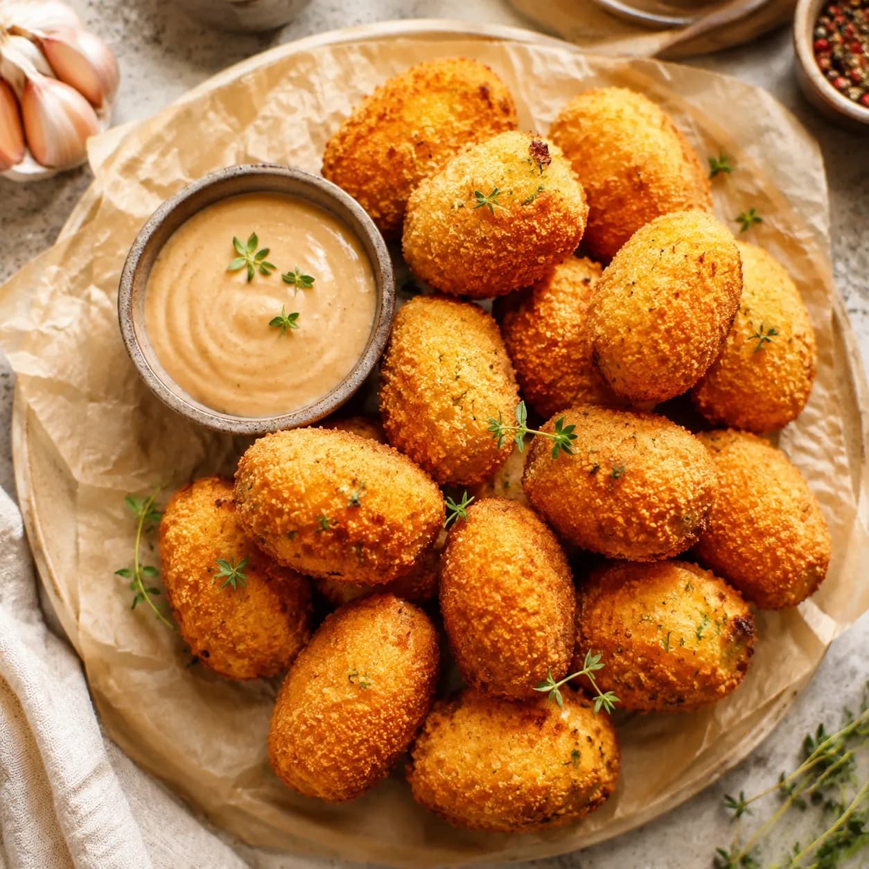 Croquetas de pollo y espinacas sin bechamel clásica