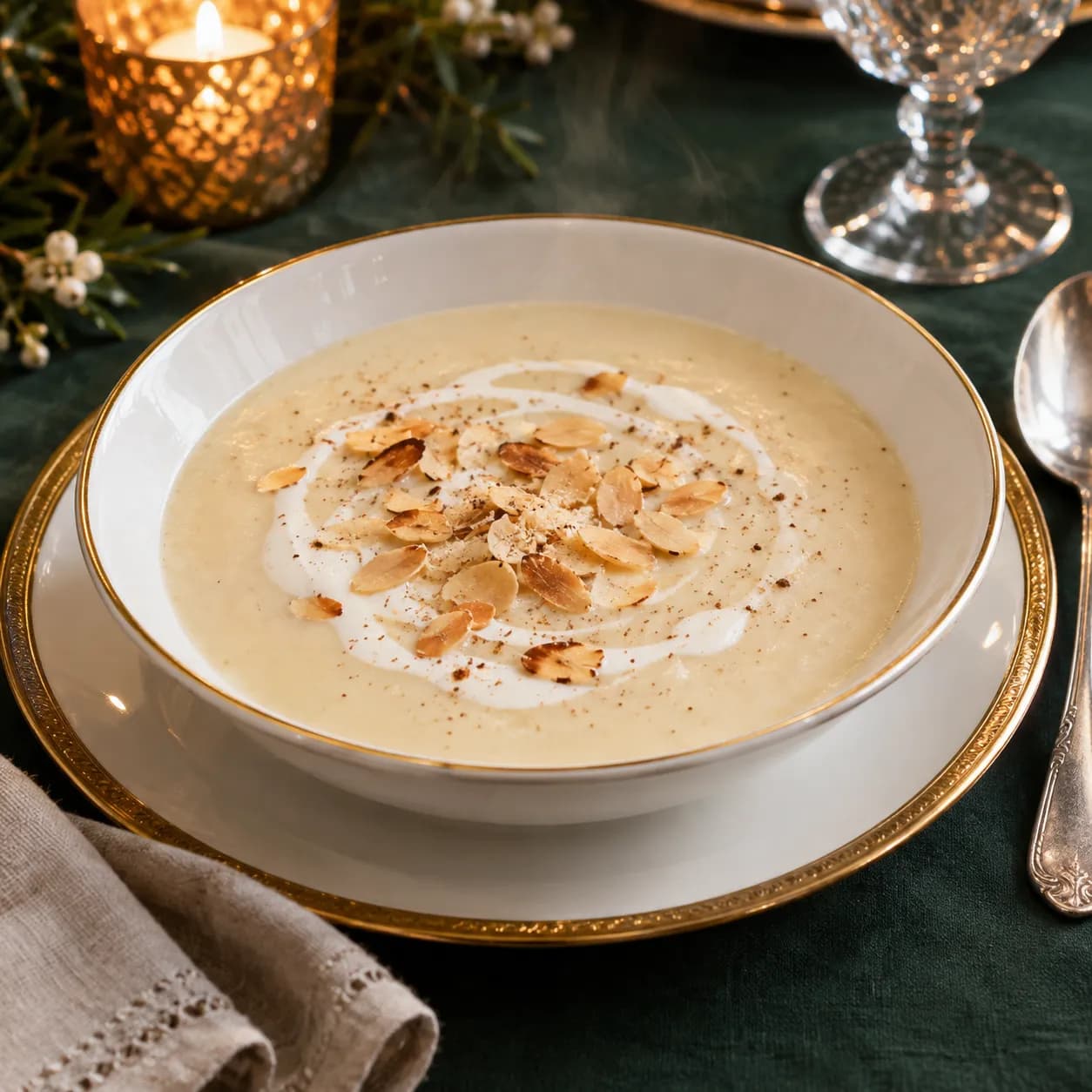 Crema de almendras de Nochebuena